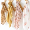 60*60cm Muslin Square Bamboo Swaddle Feeding Burp Cloth Newborn Soft Cotton Baby Face&Hand Wash Wipe 3