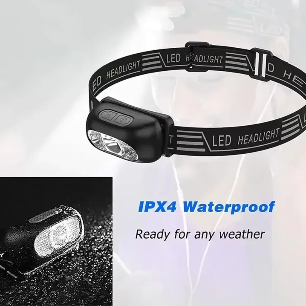 Lampe frontale LED HOMEFISH rechargeable détecteur de mouvement pêche camping étanche