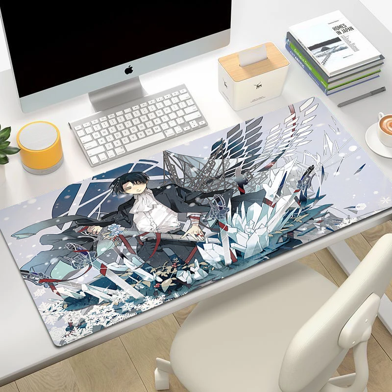 

Attack on Titan Anime Large Lock Edge Mouse Pad Computer Mousepad XXL PC Gaming Padmouse Gamer Laptop Keyboard Mouse Mats Carpet