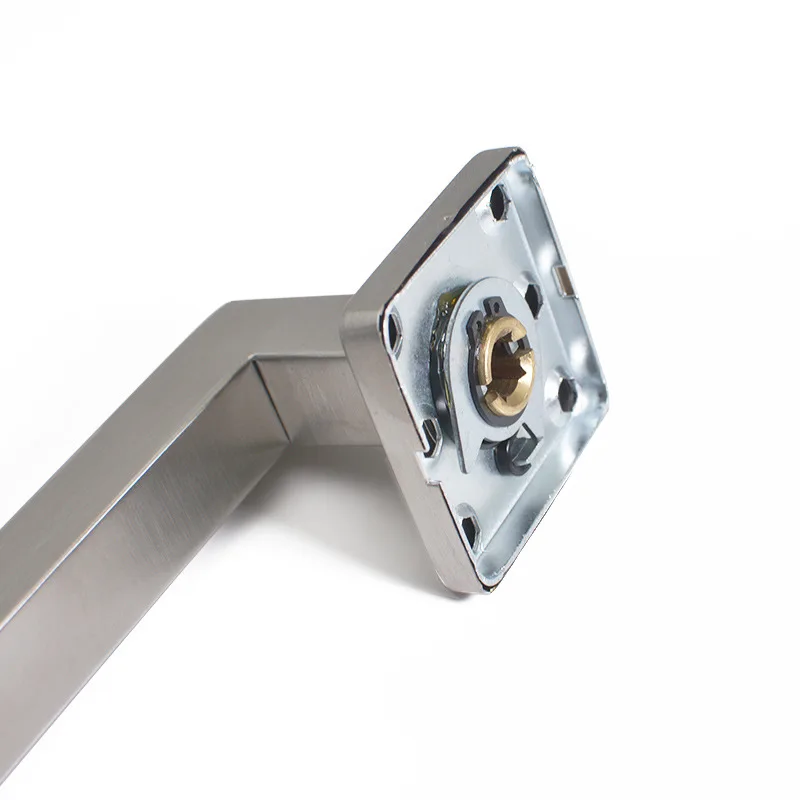 Stainless Steel Square Door Handle Simple Split Right Angle Modern Interior Bedroom Door Lock Handle
