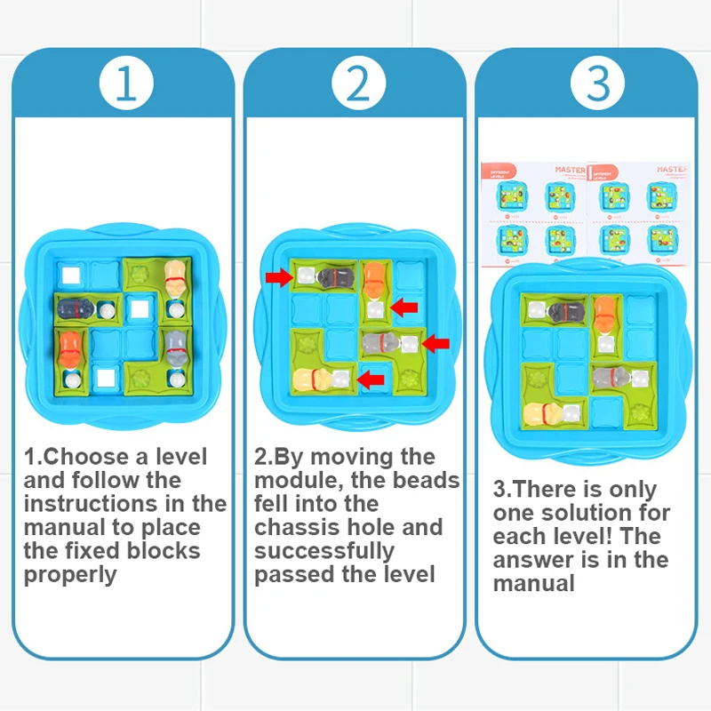 Children Educational Toys Naughty Puppy Push bead IQ Puzzle Toys Board Games Montessori Logical Thinking Spatial Reasoning 5