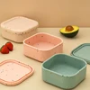 1PCS Silicone Feeding Bowl With Lid Kids Dishes Plate BPA Free Reusable Silicone Lunch Box Microwaveable Lunch Box Baby Stuff 1