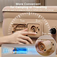 Durable Inflatable Air Mattress Glamping Mats PVC Inflatable Sleeping Mattress Double Height Inflatable Mattress Built-in Pump 4