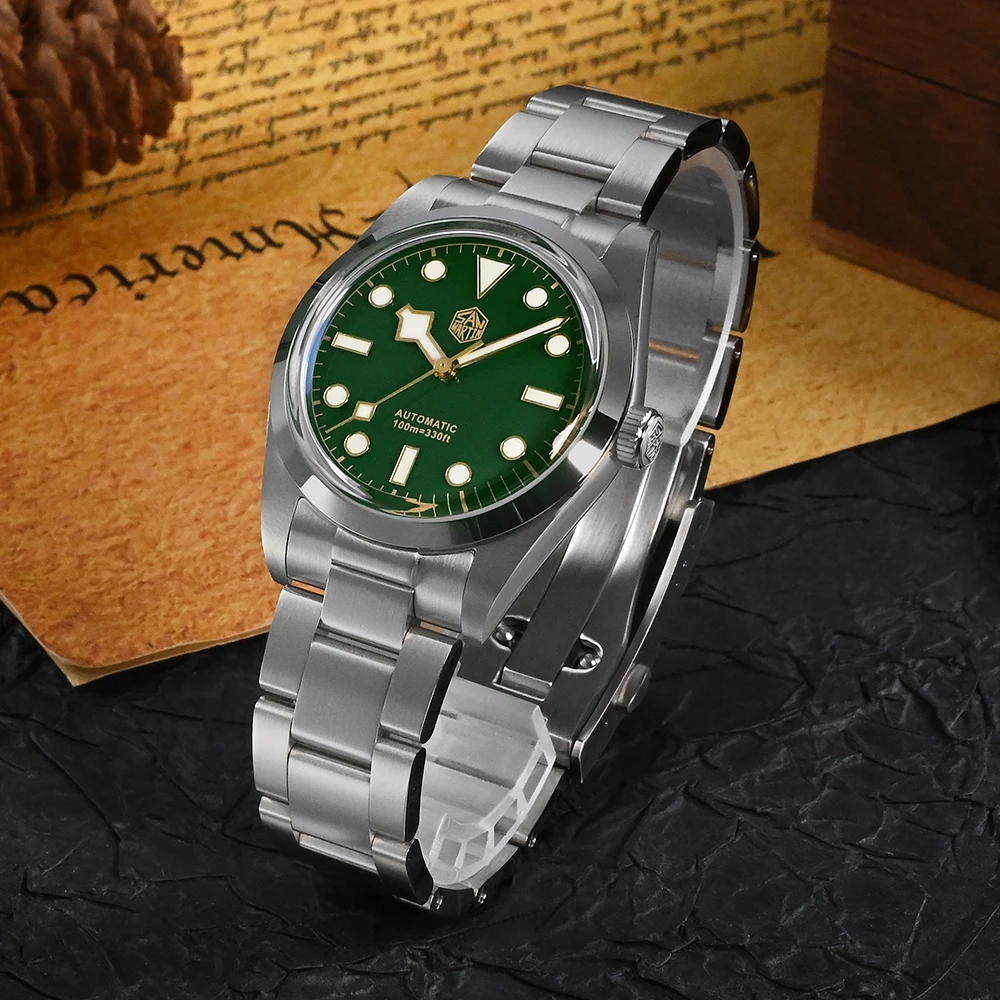 Mechanical Watch, San Martin Vintage 36mm BB36 Explore Climbing Series, Men and Couples Sport Watch, Automatic 10Bar