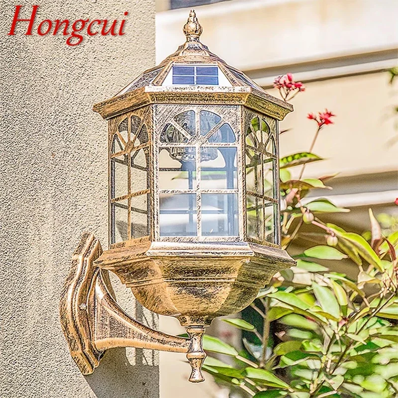 Hongcui 현대 태양광 야외 방수 벽 램프, 심플한 크리에이티브 발코니, 복도 안뜰 빌라 게이트 호텔