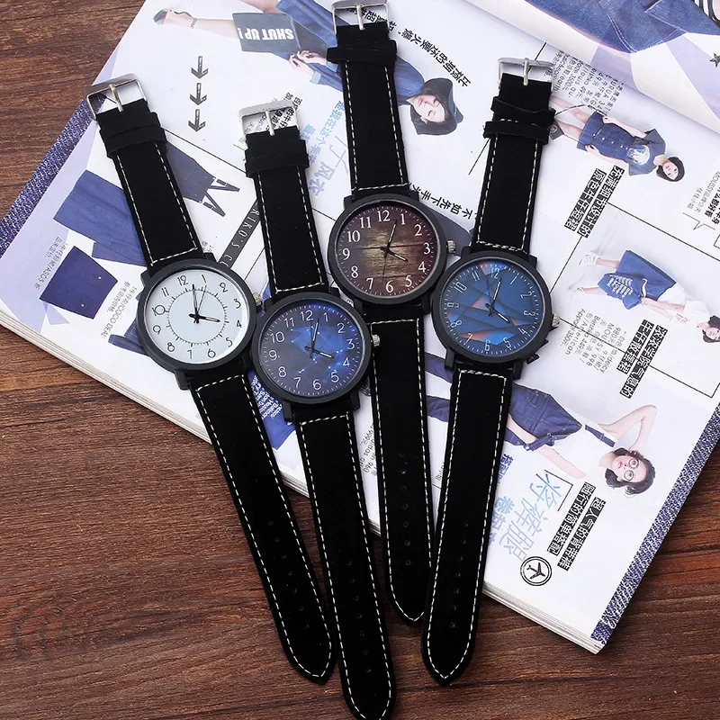 2024 Hot Sale Women Watch Fashion Starry Sky Watches Women Large Dial Sport Watch Women Quartz Couple Watches Leather Strap Gift 6