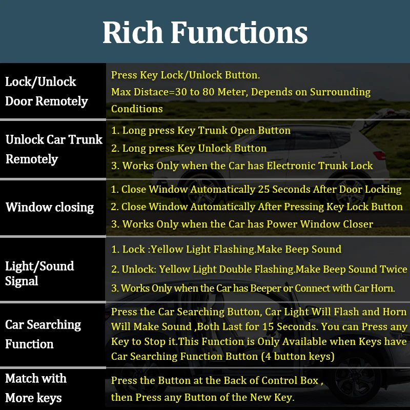 Car Central Kit System Button With Remote Control Vehicle Central Locking Kit Do