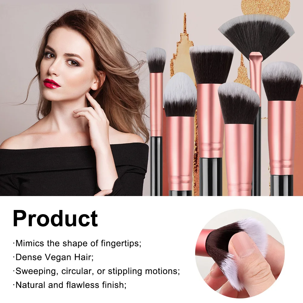 Set di 14 pennelli da trucco professionali per viso e occhi beauty_voghion.com