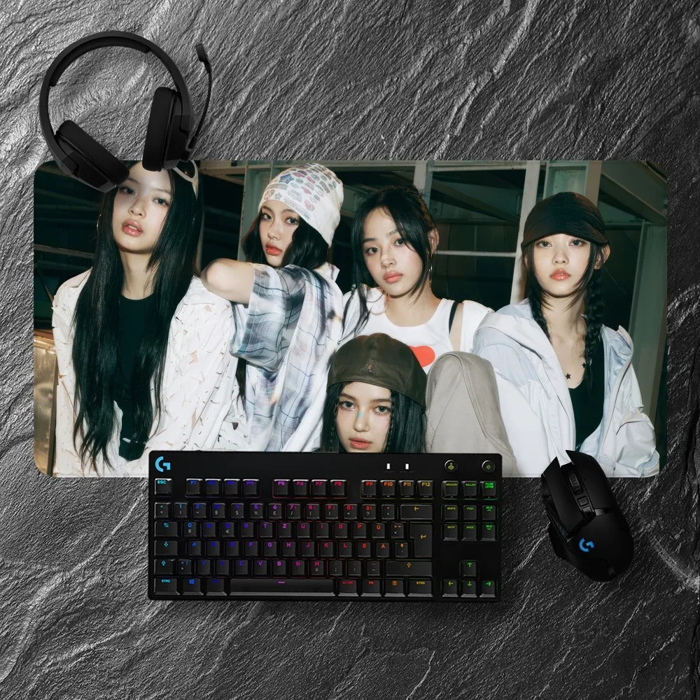 KPOP N-NewJeanss Mousepads Non-slip Lockedge Office Student Gaming Thickened Large Writing Pad Cushion 3