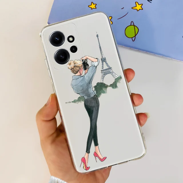 Xiaomi Redmi Note 12 4G Global Phone Casing Cute Astronaut Cactus Color  Caramelo Silicona Suave TPU Funda