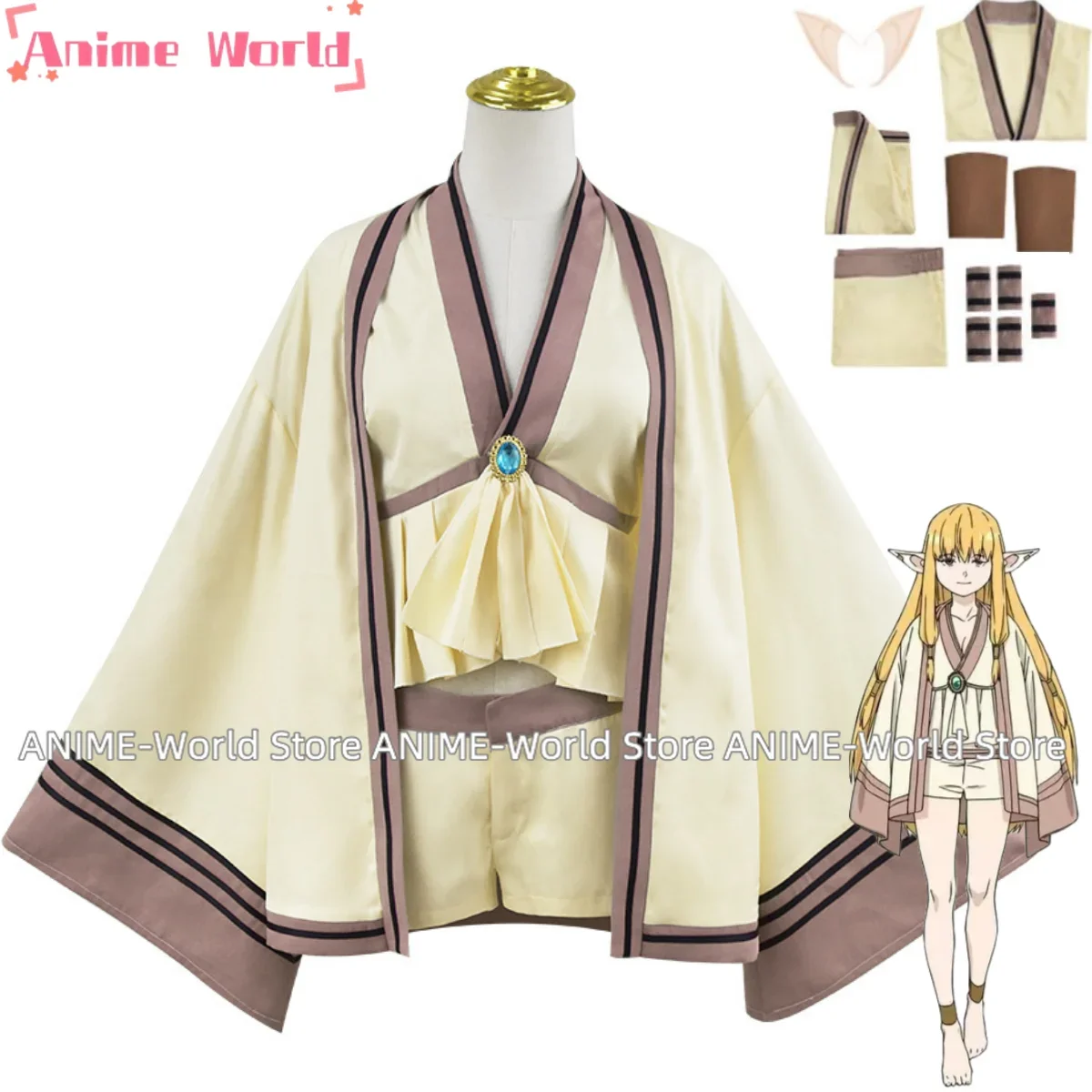 

Anime Frieren At The Funeral Serie Cosplay Costume Frieren - Nach Dem Ende Der Reise Bathrobe Cloak Woman Sexy Carnival Suit