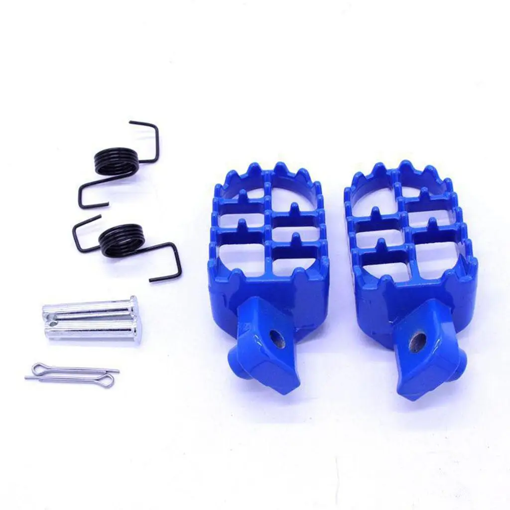 Footrest Footpegs Assembly for Yamaha PW50 PW80 for Honda XR50 XR70 CRF 50/70/80/100 Pit Dirt Bike, Blue