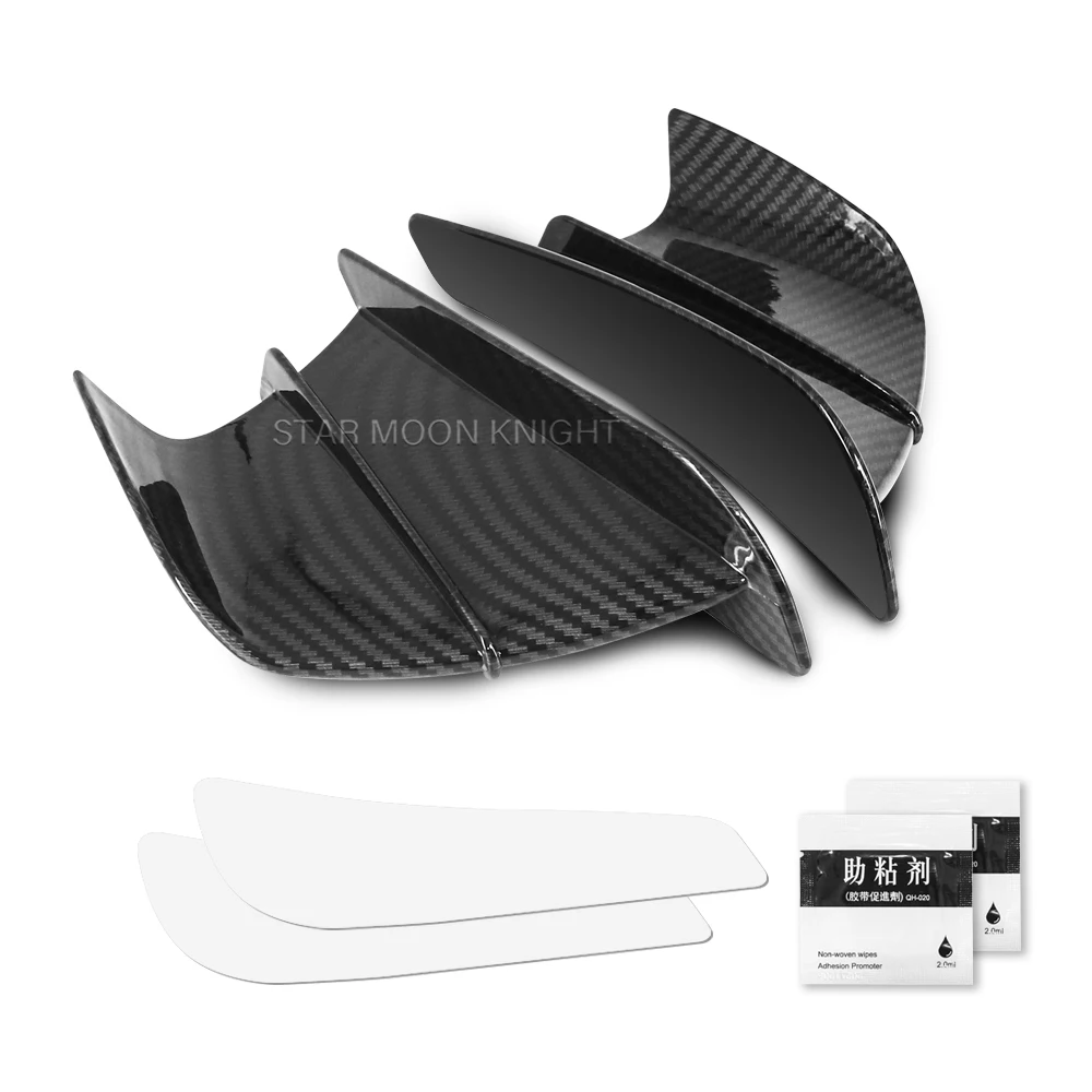 2pcs Ailes De Moto,Aile CaréNage Moto Kit Aile AéRodynamique Moto Aile  CaréNage En Fiber Carbone Aileron D'Ailette Moto Pour Plupart Des Scooters  Moto