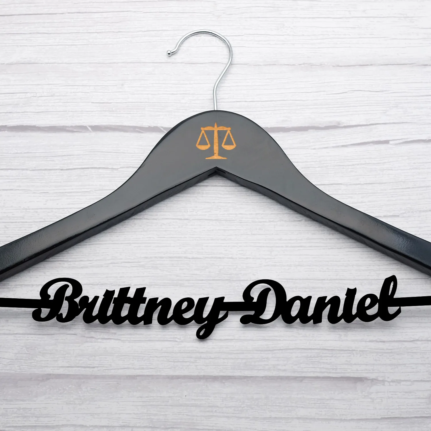 ส่วนบุคคล Coat Hanger Scales Of Justice แขวนใหม่ทนายความอัยการของขวัญ