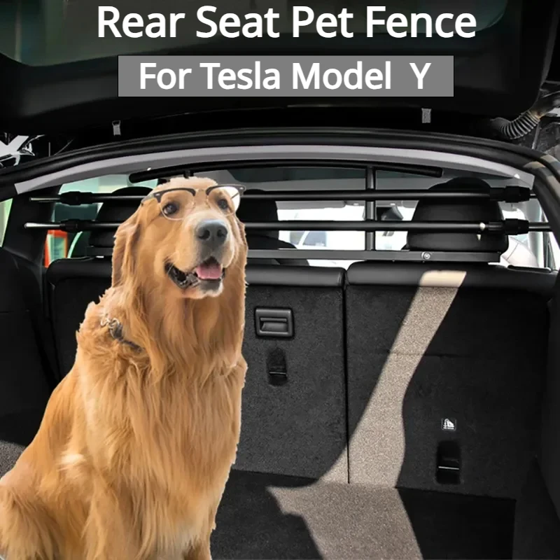 

Trunk Pet Railing for Tesla Model Y Dog Car Barrier Trunk on-board Pet Railing Rear Seat Pet Fence Modely Car Accessories 2023