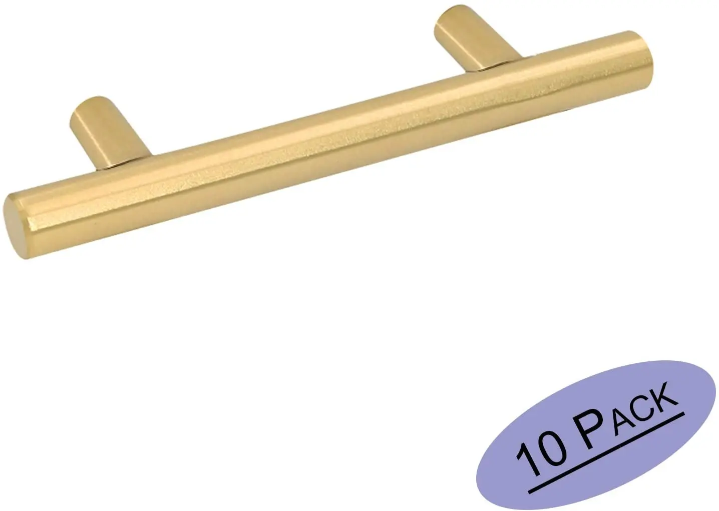 18 Pack Brushed Brass Cabinet Pulls - 96mm Hole Centers, 6 Inch Length, Stainless Steel Drawer Handles