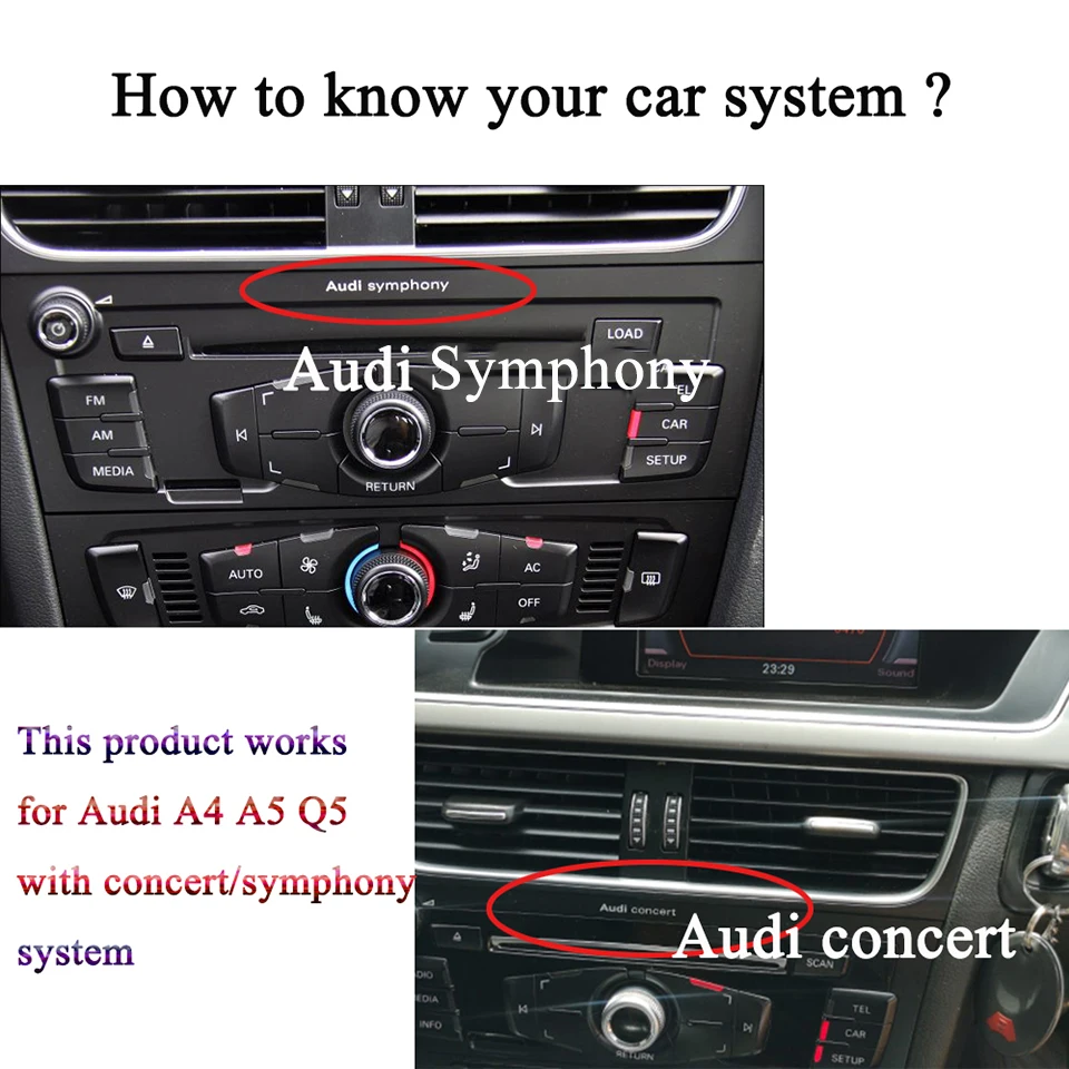 MMI ׷   Apple WIFI CarPlay for AUDI A4 B8 8K A5 8T Q5 8R ܼƮ Symphony Reverse Camera Interface