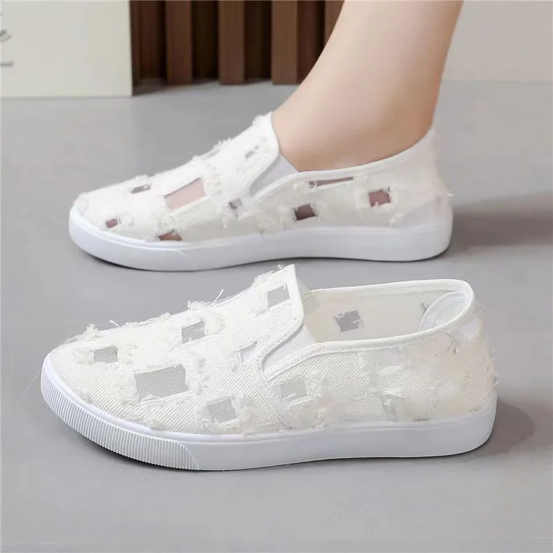 

Женские туфли, новинка 2023, дышащая сетчатая ткань, удобная мягкая подошва, плоская подошва, слипоны, обувь на плоской подошве, женские туфли