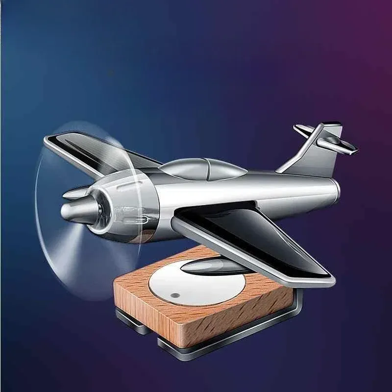 Solar Plane Perfume Rotating Mini Aircraft Decoration Air Freshener Car Decorative Accessories Car Odor Eliminator