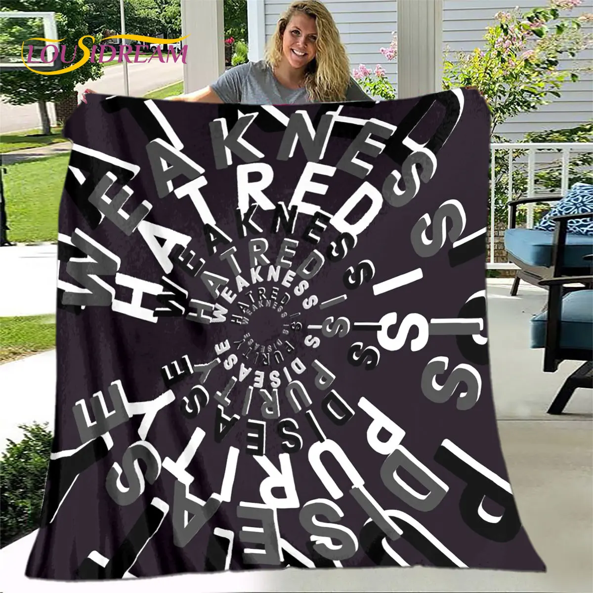 

3D Letter Number Retro Nostalgia Blanket,Flannel Blanket Throw Blanket,Soft Warm Blanket for Living Room Bedroom Beds Sofa Gift