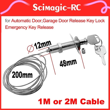Garage Door Emergency Lock,Automatic Door,Garage Door Release Key, Emergency Key Release, Release Lock,1M or 2M Cable 1
