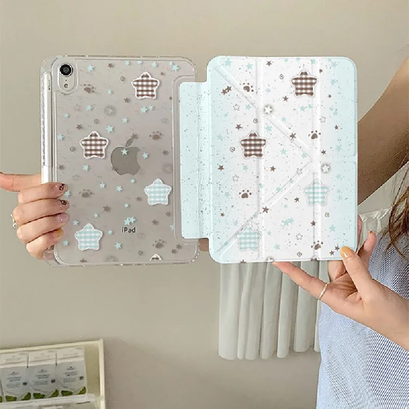 Celestial Blue & White Stars Flip Smart Cover