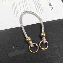 Sparkling Crystal Rhinestone Phone Lanyard - Bright Anti - Lost Shoulder Strap Accessory - - (Multicolour 30cm)