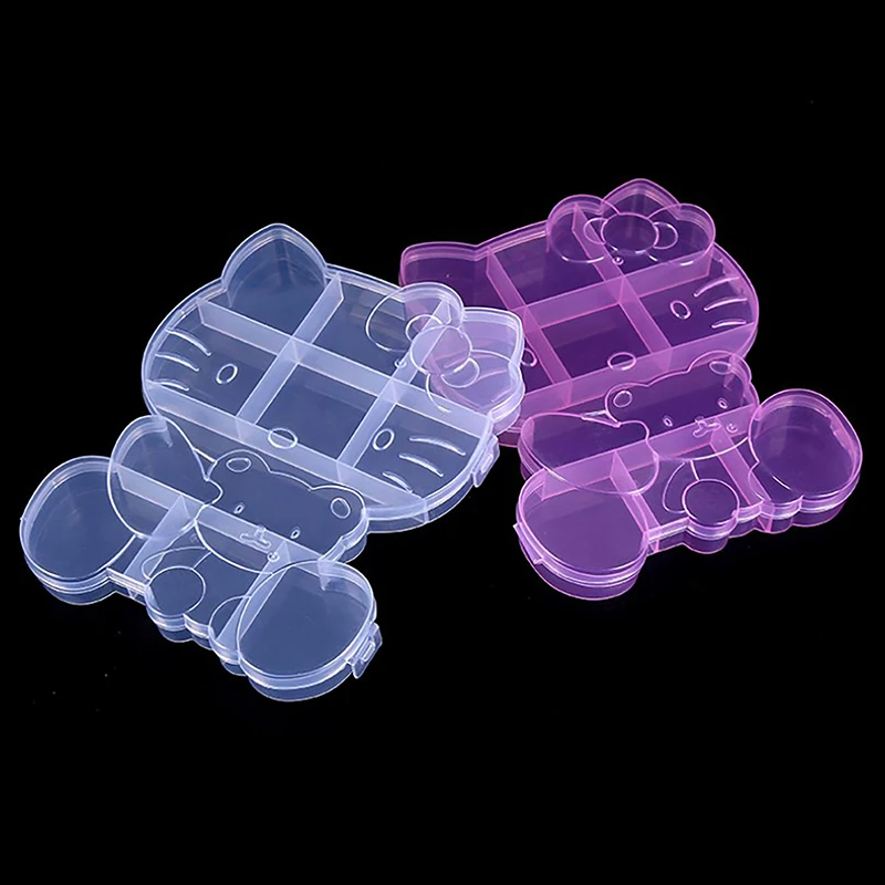 Plastic Jewelry Storage Box For Necklace Earring Pills Organizer Diamonds Rhinestone Charms Case
