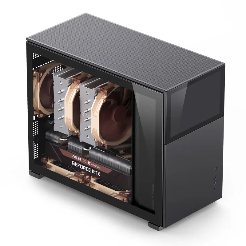Jonsbo Pinecone D31 Case MATX ITX DTX Small Translucency Sub Screen of Video Games Support ATX Power 360 Cold Exhaust Chassis