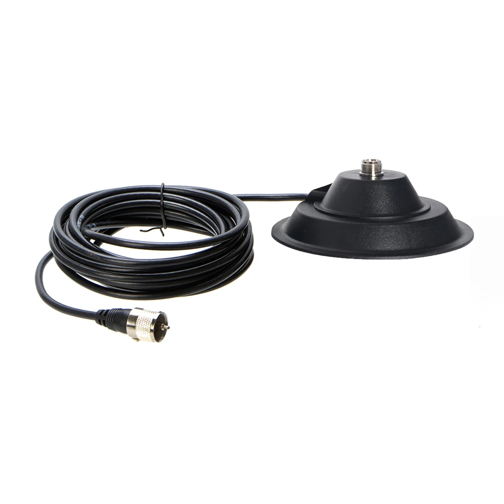 Big Magnetic Mount Base 12CM With 5M Extension Coaxial Cable For Baofeng TYT QYT KT-7900D Baojie BJ-218 Mobile Radio Antenna nb 120 12cm nmo mount magnetic base with 5m pl 259 rg 58 coaxial cable for qyt tyt car mobile radio antenna mount