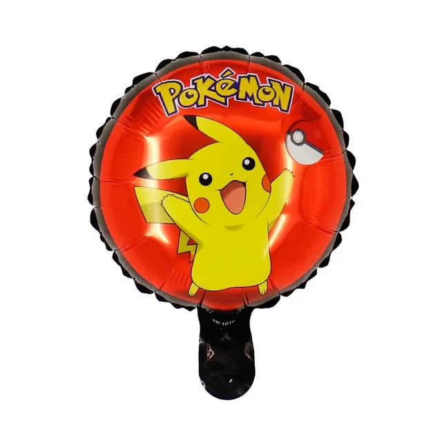 Ballon circulaire en Film d'aluminium Pokemon de 10 pouces, pour fête d'anniversaire pour enfants, Pikachu, écureuil, boule de dessin animé, jouet pour réception-cadeau pour bébé, cadeau 3