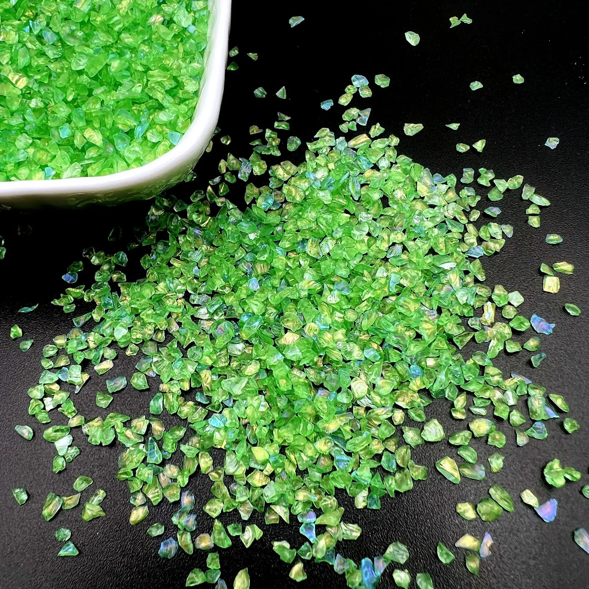 Sparkling Crushed Glass Glitter Fillers for DIY Crafts and Jewelry Making