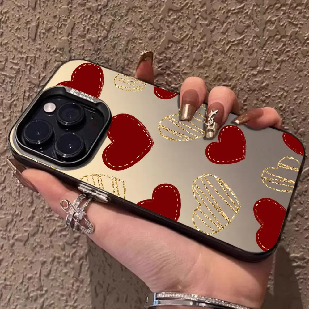 Luxury Silver IMD Red Love Phone Case Cover