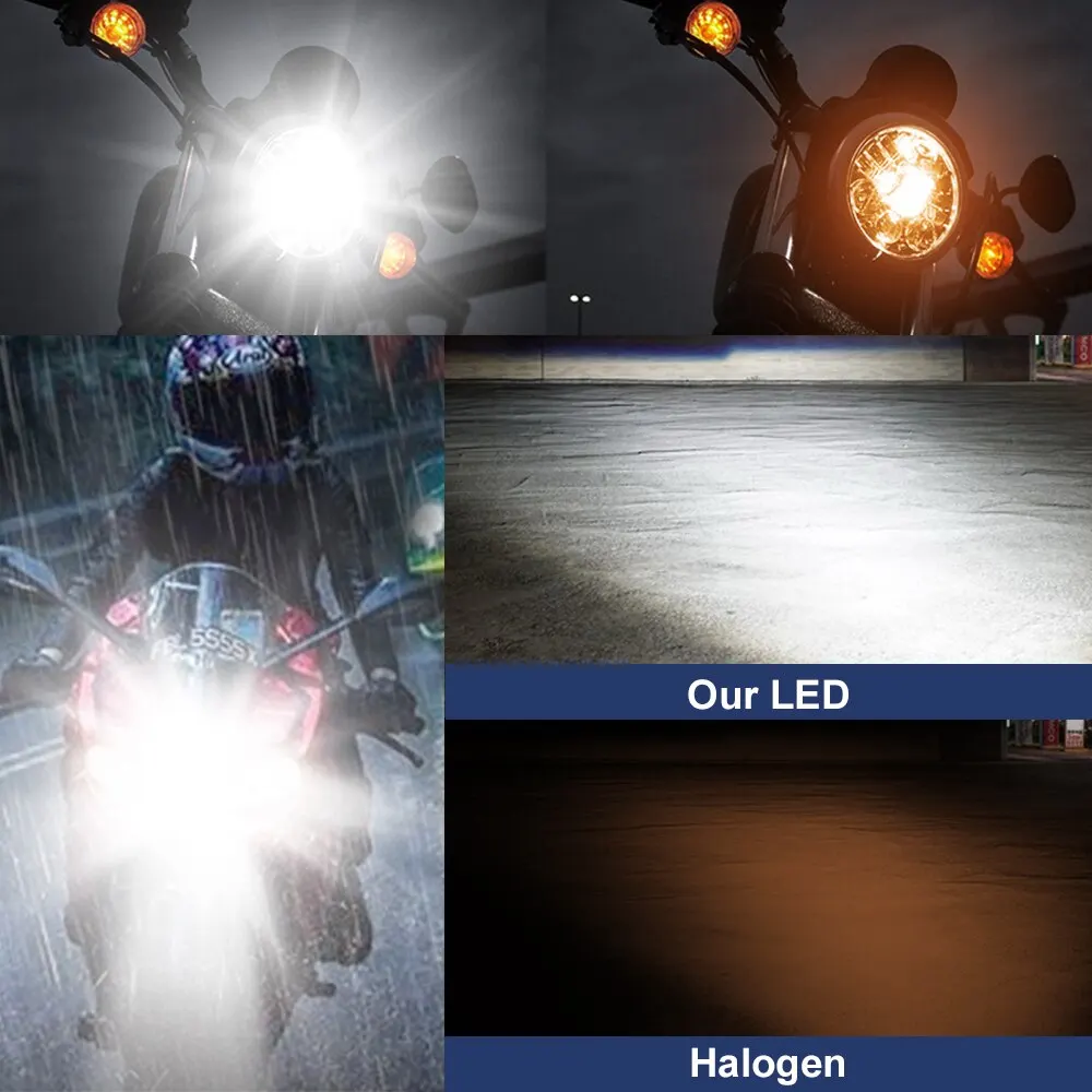 Motorcycle led lights H4 LED Motorcycle Headlight Bulb CSP for Car Motorcycle H4 9003 HB2 12V 24V 1Pcs