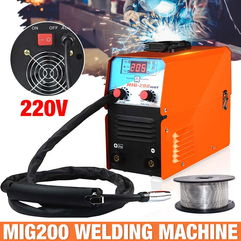Mig Welder Semiautomatic 220v Inverter Tig Argon Arc Gasless Mig