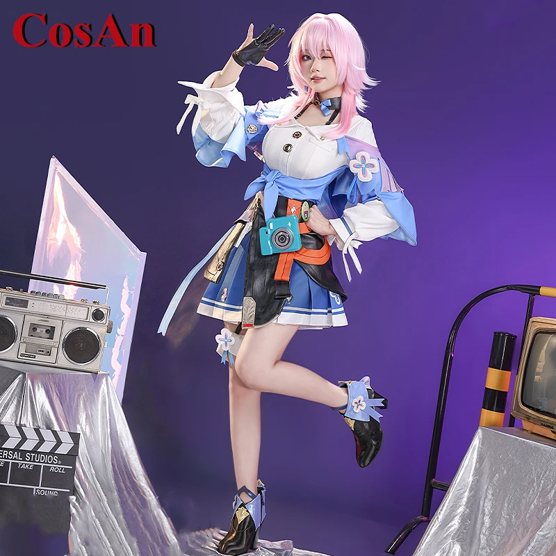 

CosAn Game Honkai: Star Rail March 7th Cosplay Costume Sweet Nifty Battle Uniform Female Activity Party Role Play Clothing