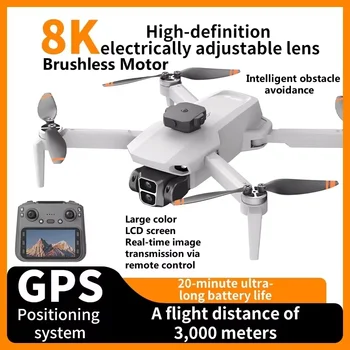 Drone L106 con Doppia Fotocamera 8K HD, WIFI 5G FPV, Motore Brushless, Evitamento Ostacoli, Telecomando con Schermo, Quadricottero Giocattolo