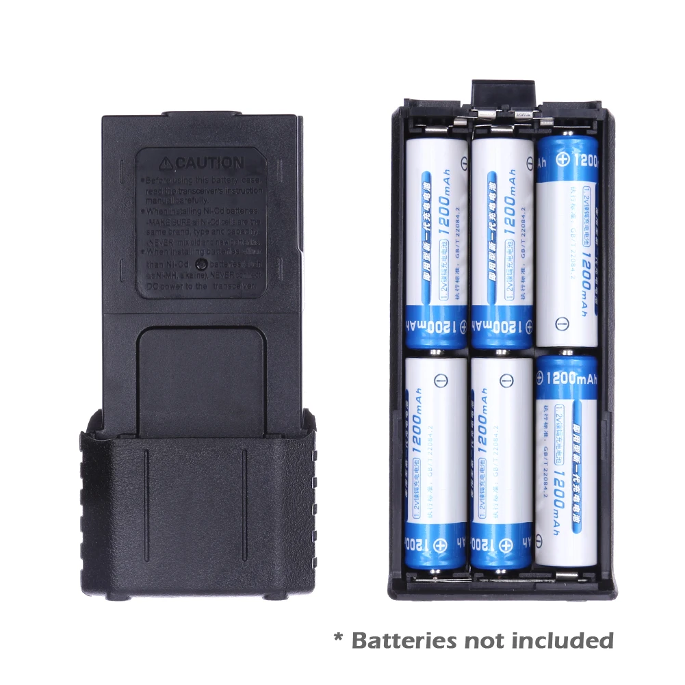 6AA Extended Battery Case Battery Holder Battery Storage Case for Baofeng Radio F8 F9 UV5R UV5RE Plus