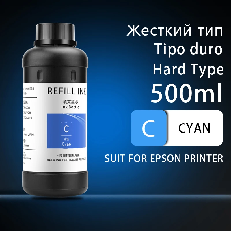 5x500ml LED UV Ink For Epson 1390 1400 1410 R280 R290 R330 L800 L805 L1800 XP600 TX800 For DX4 DX5 DX6 DX7 Printhead UV Printer