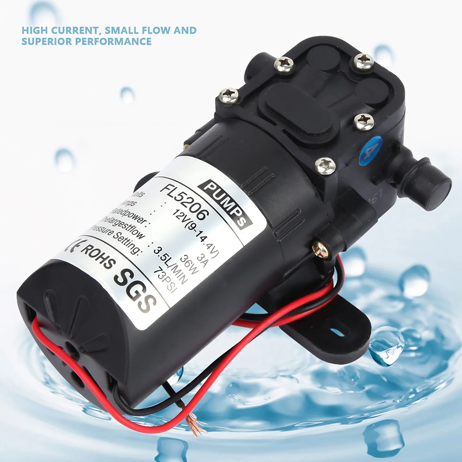 36W Electric Diaphragm Pump Double Straight Tube Agricultural Pump Accessory