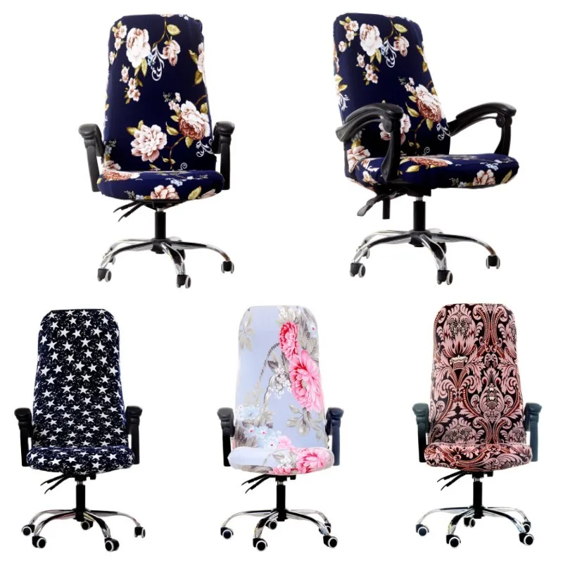 

Office Rotating Computer Chair Cover Elastic Spandex Anti-dirty Chair Case Stretch Removable Lift Seat Cover funda silla oficina