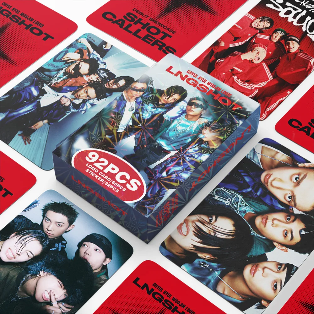 92Pcs/Set LNGSHOT Idol Boy New Album SHOT CALLERS High-Definition Printed Photos LOMO Card OHYUL RYUL WOJIN LOUIS Fans Gifts