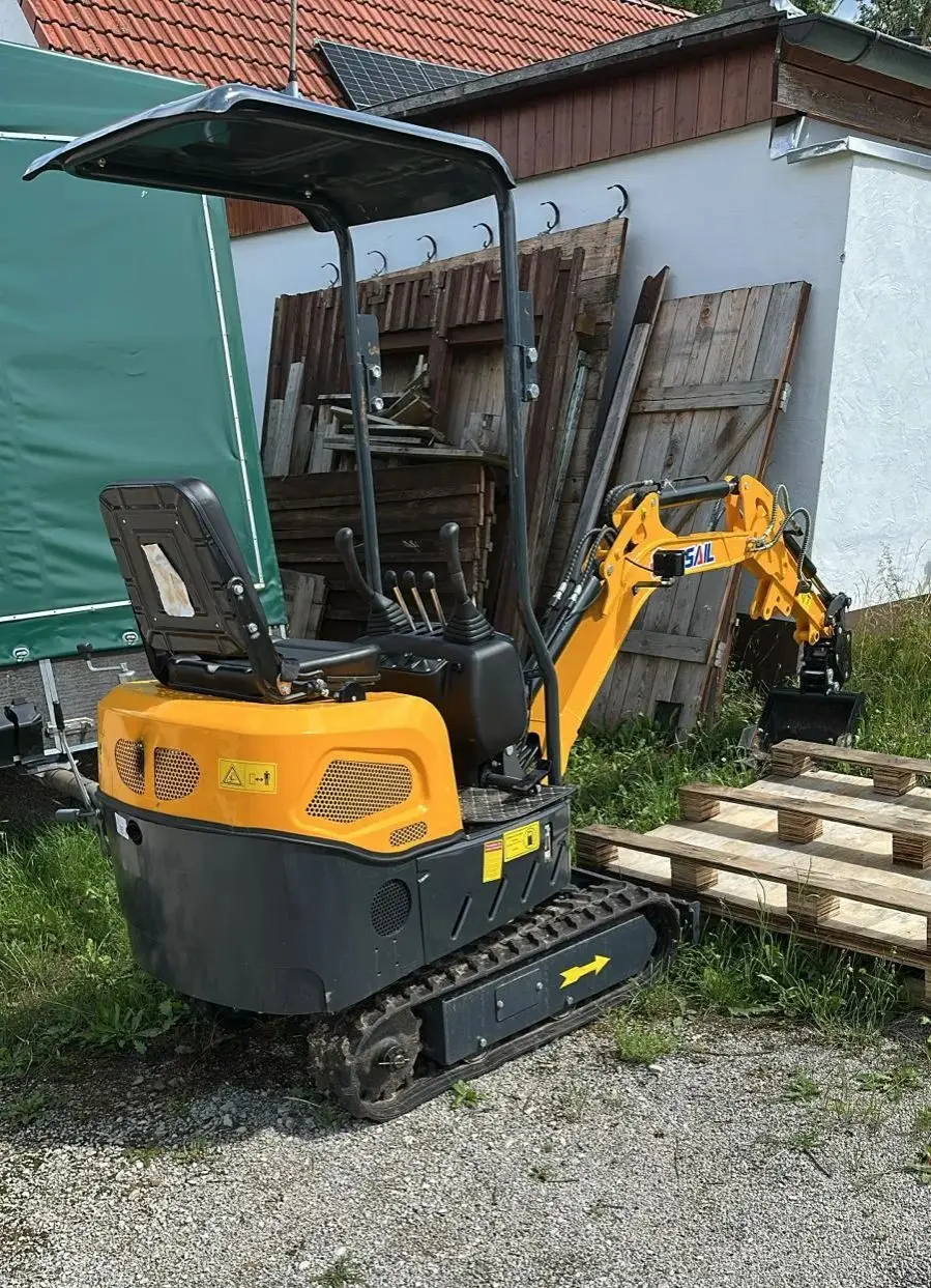 Kompakter Minibagger 1.2T-Bagger mit Armschwingenfunktion erfüllt Euro 5 und EPA-Standards