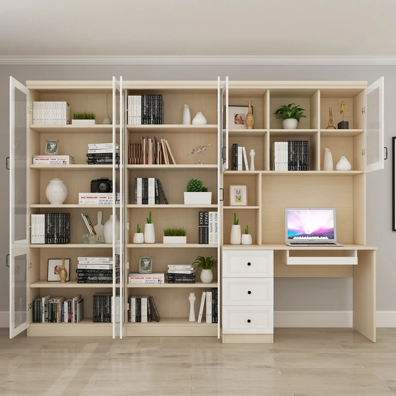 

Modern minimalist desk integrated combination