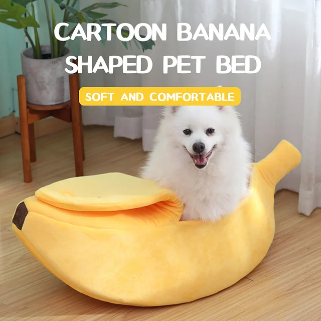 Banana Cat Bed House Cute Funny Cozy Cat Mat Beds Warm Durable Portable Pet Basket Kennel Dog Cushion Cat Supplies Multicolor 4