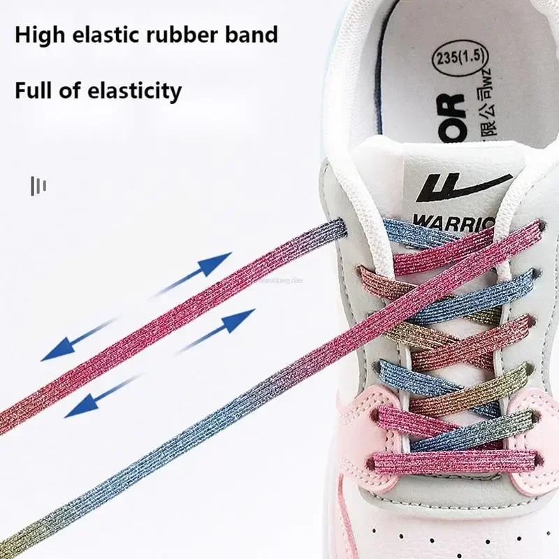 Colorful No-Tie Elastic Shoelaces for Easy Slip-On Sneakers