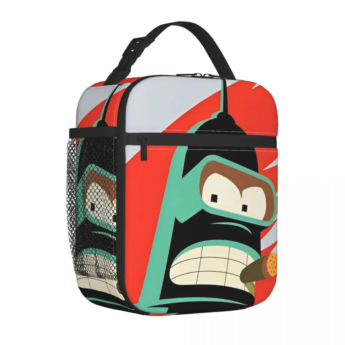 Futurama Bender Art Thermal Insulated Lunch Bag for Travel Portable Food Bag Container Thermal Cooler Food Box