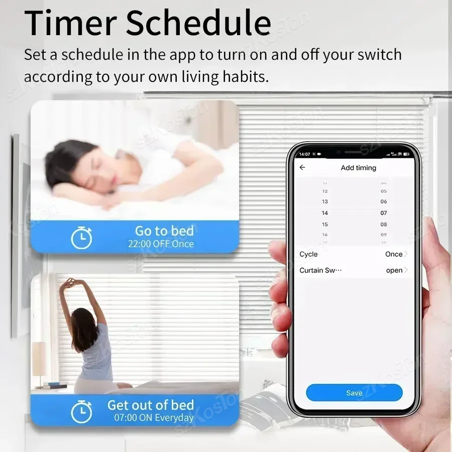 투야 스마트 커튼 스위치 모듈 전동 롤러 셔터 블라인드 모터 WiFi 또는 지그비 커튼 스위치는 알렉사 구글 홈과 연동됩니다.