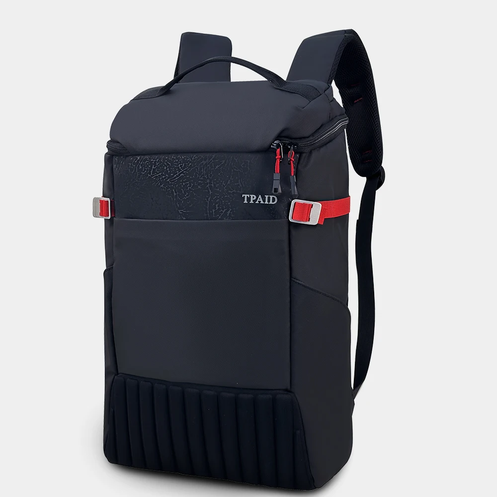 TPAID Fashion Men Business Laptop Backpack Waterproof 19.7 inch Large Capacity Travel Bag Flap Pocket