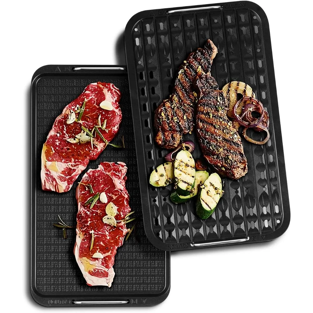 Indoor Smokeless Grill, 1500W Electric BBQ Grill and Non-Stick Grill Plates with Temperature Control, Removable Drip Tray 4